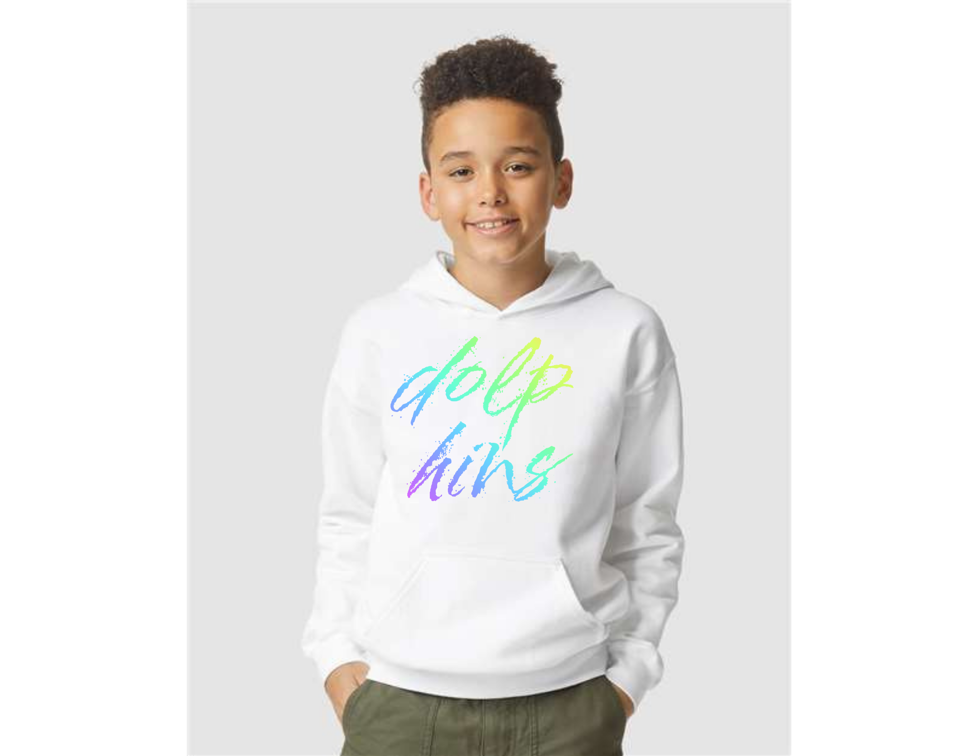 Neon Dolphins Hoodie Sweatshirt