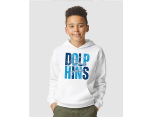 Dolphin Block Hoodie Sweatshirt
