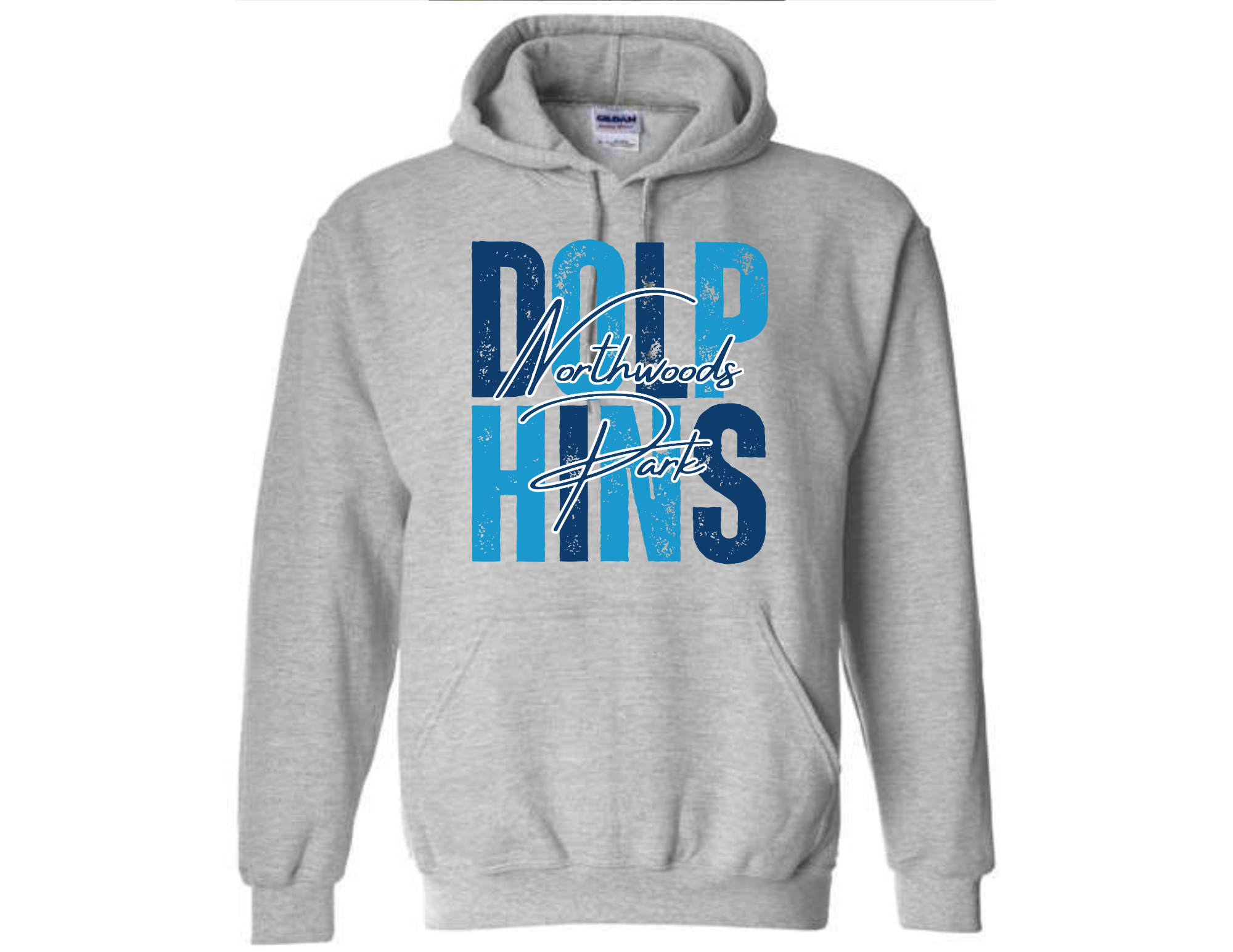 Dolphin Block Hoodie Sweatshirt