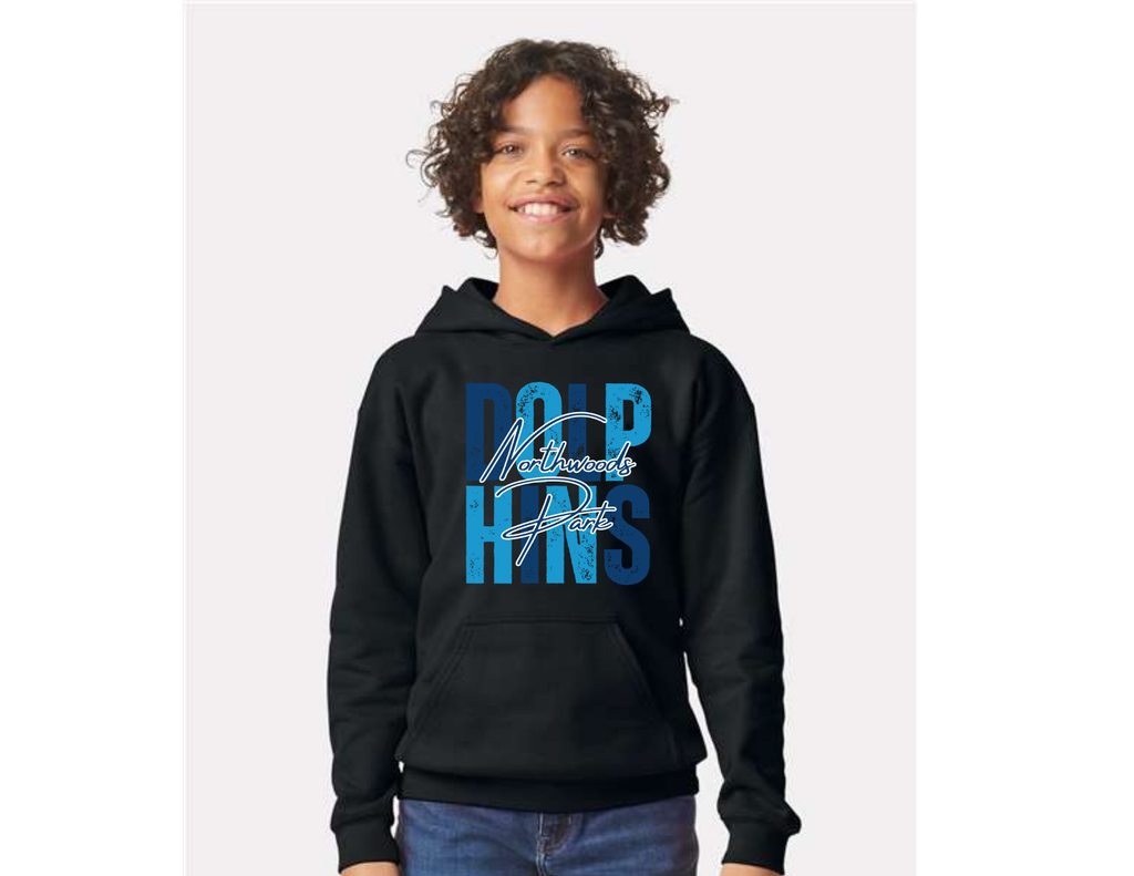 Dolphin Block Hoodie Sweatshirt