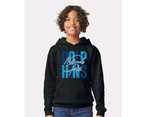 Dolphin Block Hoodie Sweatshirt