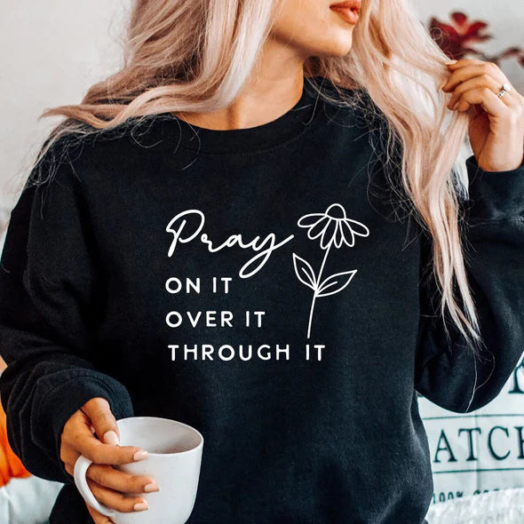 Pray On It Tshirt White Ink