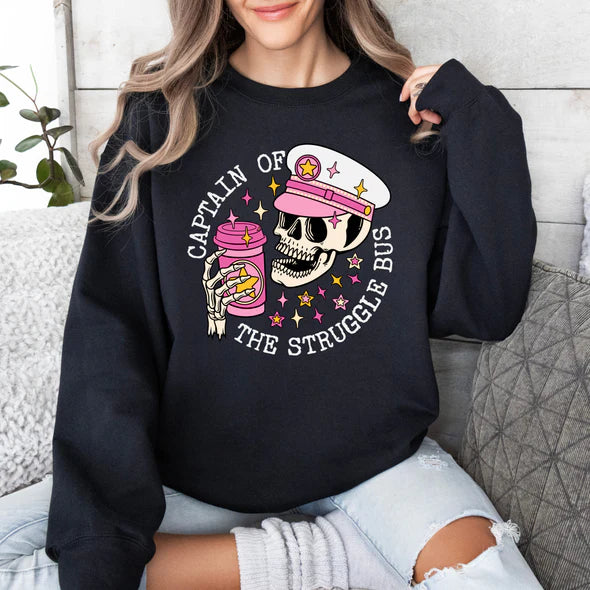 Struggle Bus Tshirt White Ink