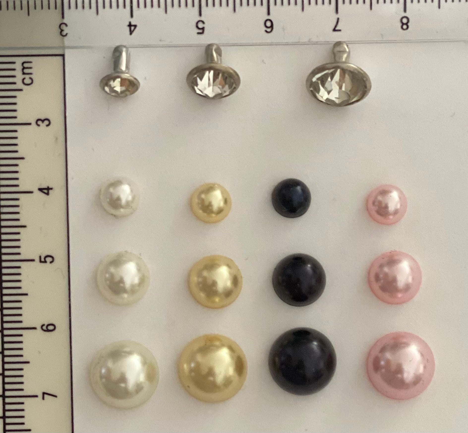 Pearls & Rhinestone lined pocket
