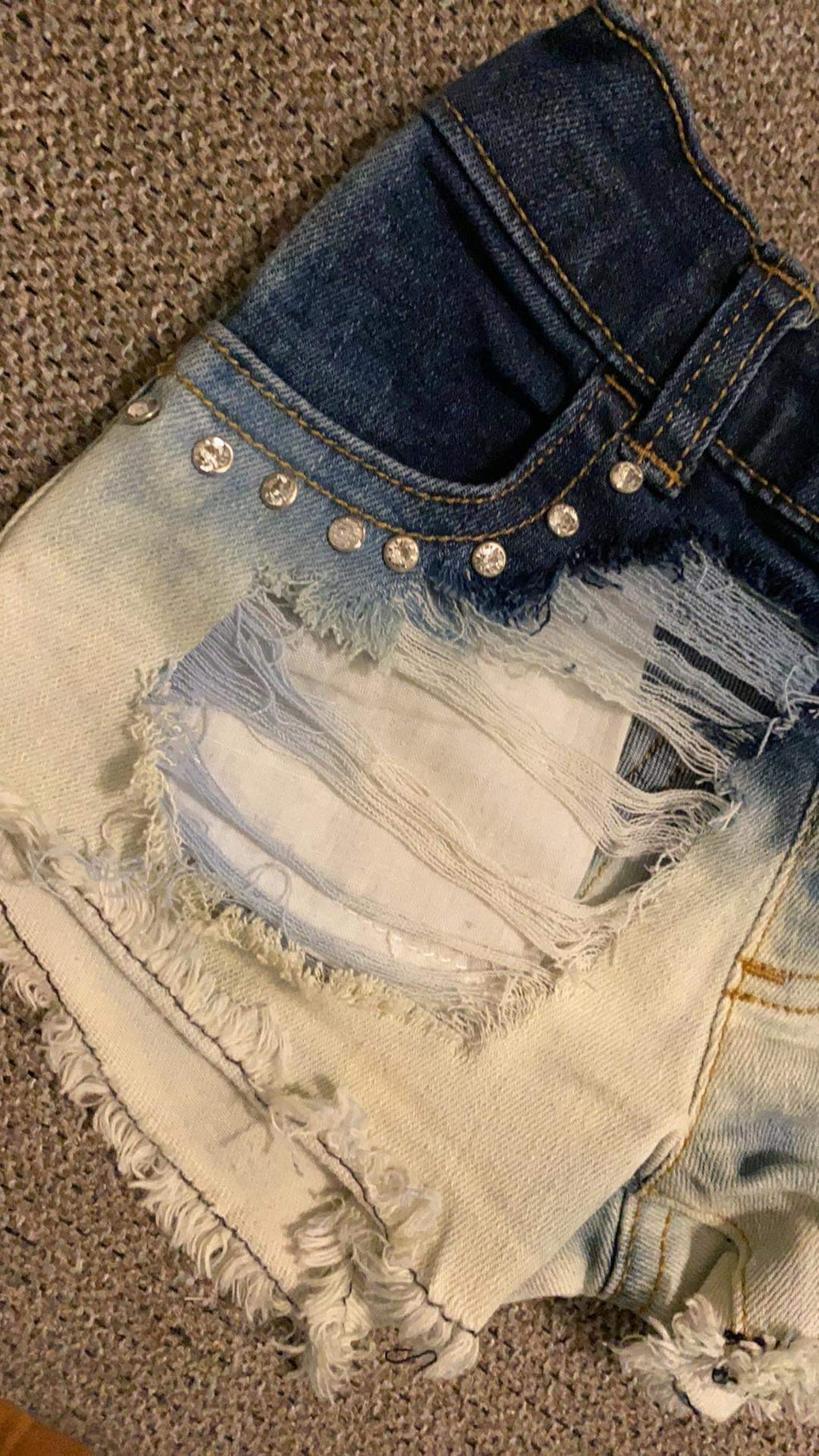 Pearls & Rhinestone lined pocket