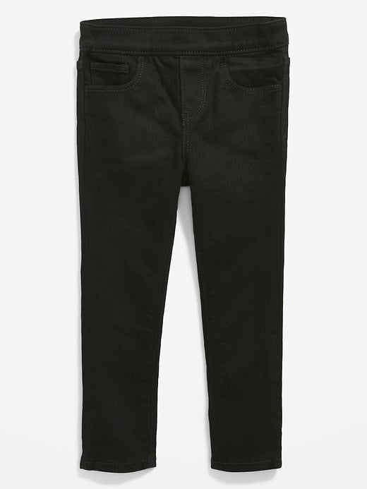Unisex Wow Skinny Black Pull On Jeans for Toddler