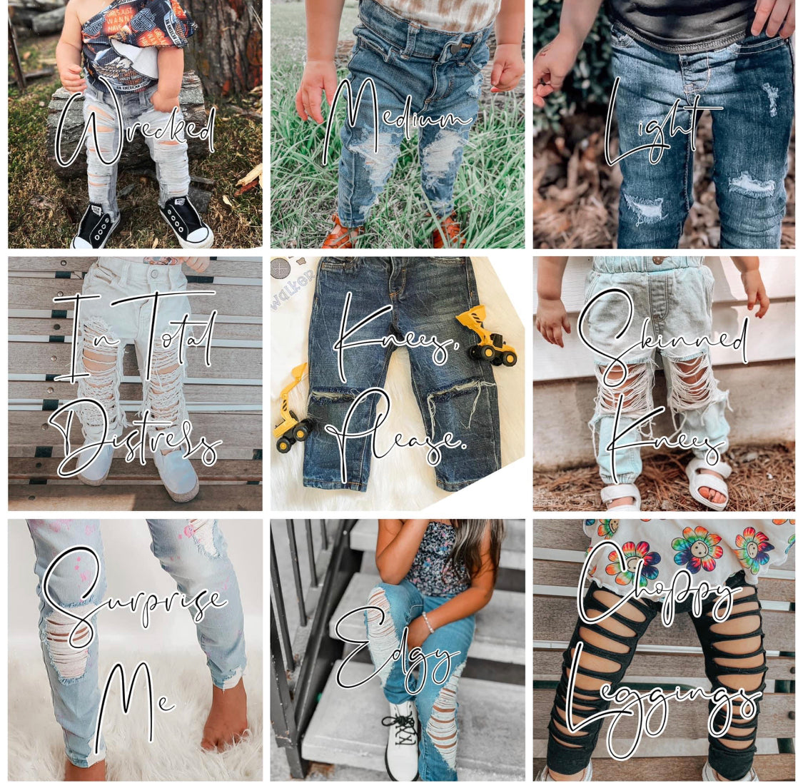 Unisex Loose Non-Stretch Black Wash Jeans for Toddler