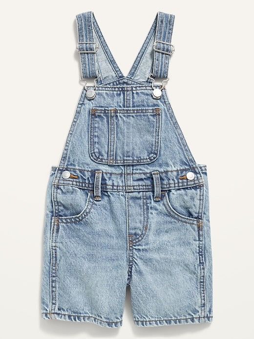 Unisex Slouchy Straight Shortalls for Toddler